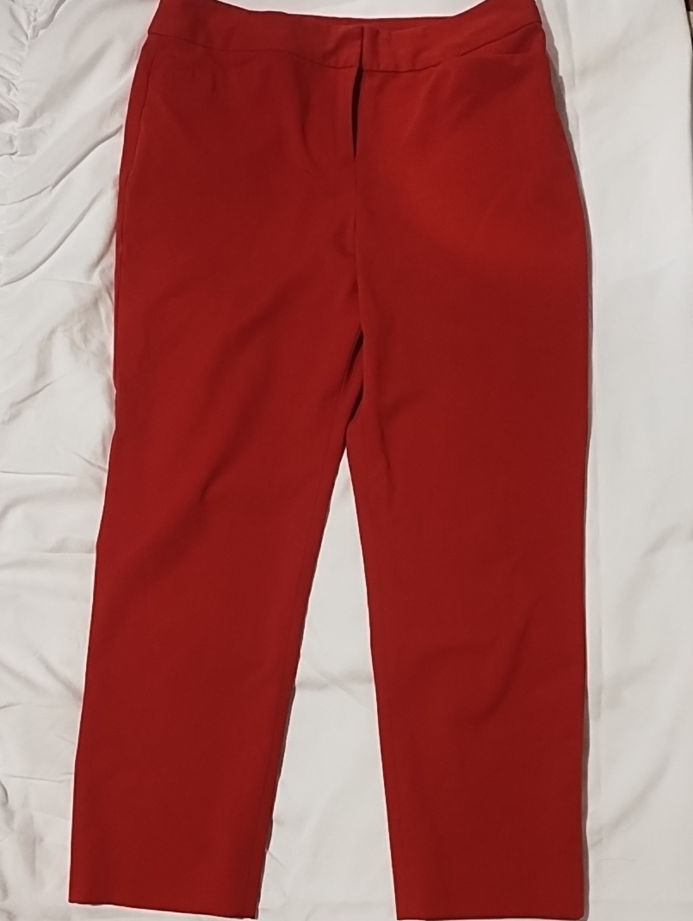 Liz Claiborne Red Cropped Tailored Ankle Pants VGC 6P.